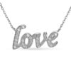 Zilveren hanger met love