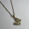 Goudkleurige ketting vlinder met zirkonia