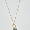 Collier met halfedelsteen turkoois en zoetwaterparel - Afbeelding 2
