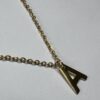 Ketting met initiaal 18k verguld