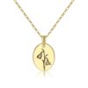 Geboortebloem collier rvs - Afbeelding 9