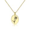 Geboortebloem collier rvs - Afbeelding 6