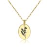 Geboortebloem collier rvs - Afbeelding 5
