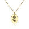 Geboortebloem collier rvs - Afbeelding 3