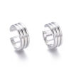 Manchet oorbel ribbel goud en zilver - Afbeelding 4