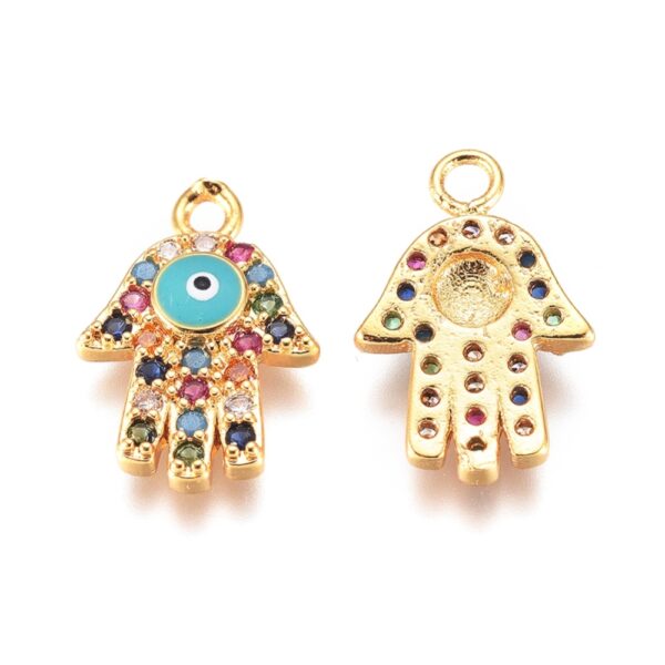 Hamsa hand met zirkonia boze oog - Image 2