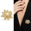 Strass Bloem met parel Eva - Afbeelding 4