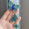 Strass drievoudige vlinder indicolite