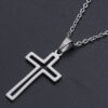 Collier met kruisje rvs
