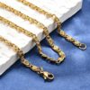 Lumachina ketting rvs goudkleurig 50 cm - Afbeelding 4