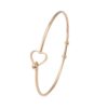 Armband met hart rvs  goud