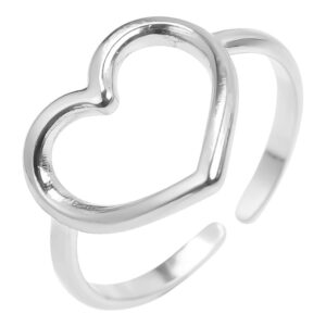 Vintage Holle hart ring rvs