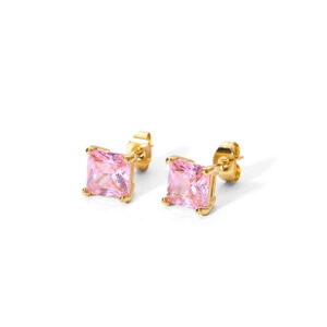 Oorbellen 18 k zirkonia luca rvs