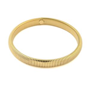 Rek armband rvs 18 k verguld