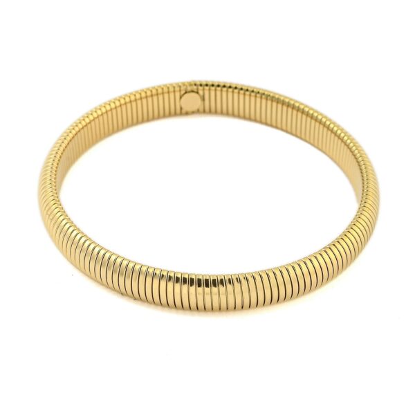 Rek armband rvs 18 k verguld